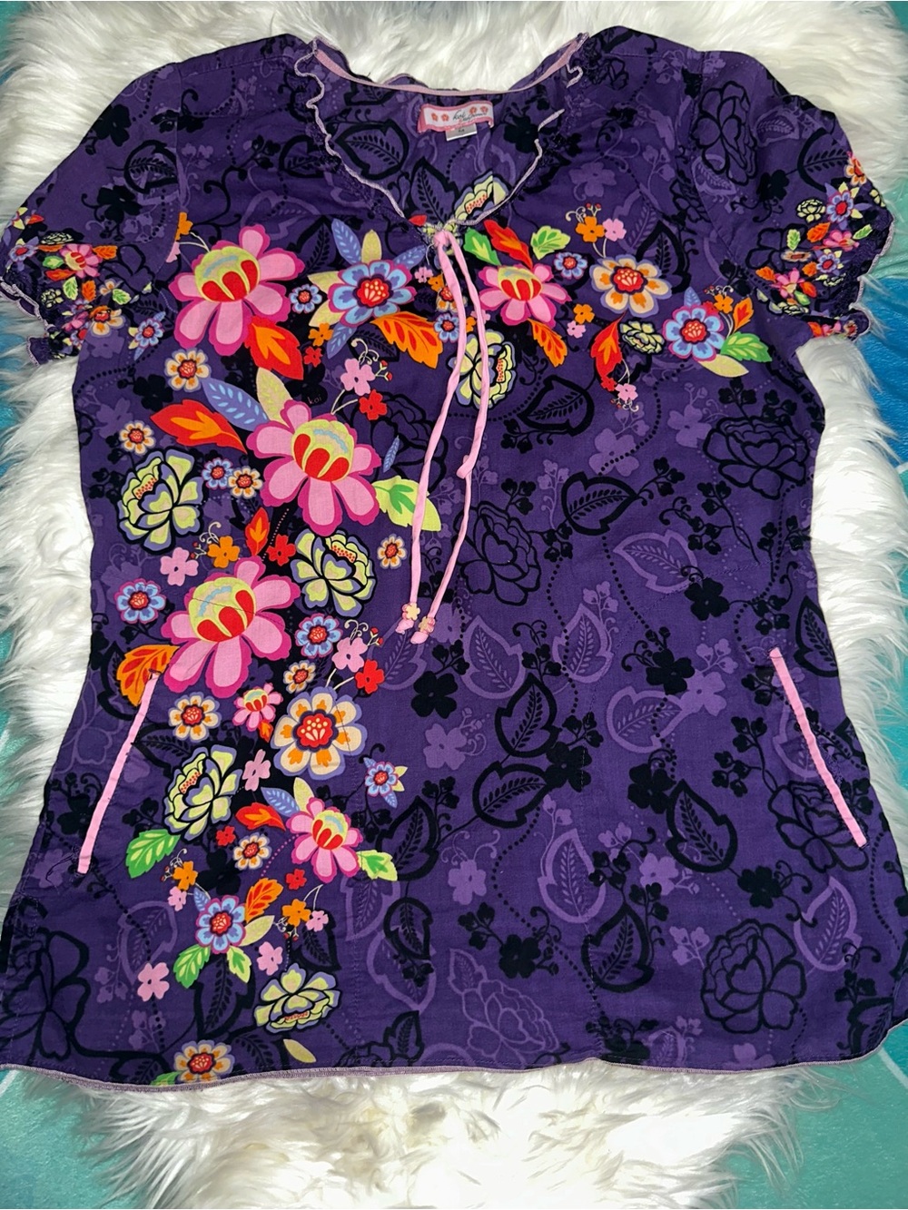 Koi scrub top